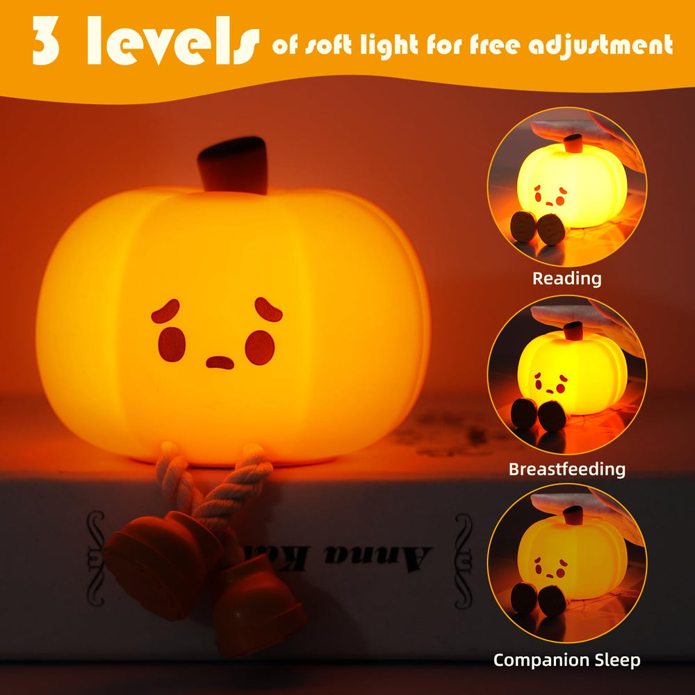 YISUN Pumpkin Night Light emits a gentle glow for nursery use