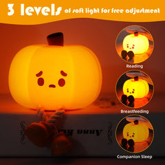 YISUN Pumpkin Night Light emits a gentle glow for nursery use