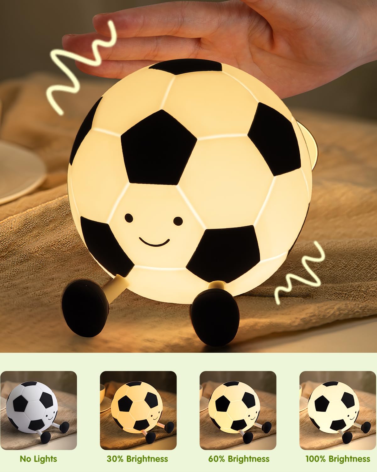 YISUN silicone night light for kids emits a soft glow for peaceful bedtime.