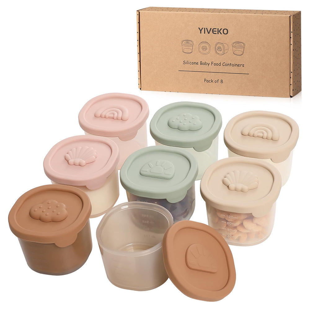 YIVEKO baby food container with cloud lid for mess-free reheating and storage.
