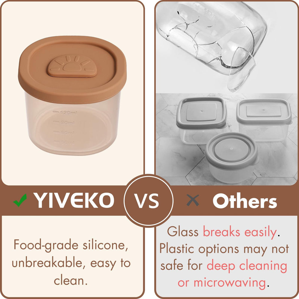 YIVEKO container with leakproof cap keeps foods fresh and secure.