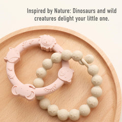 YIVEKO blue teether rings—freezer-friendly for soothing cold relief during teething.