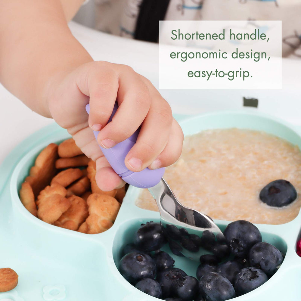 YIVEKO carry case keeps utensils organized for on-the-go meals and daycare.