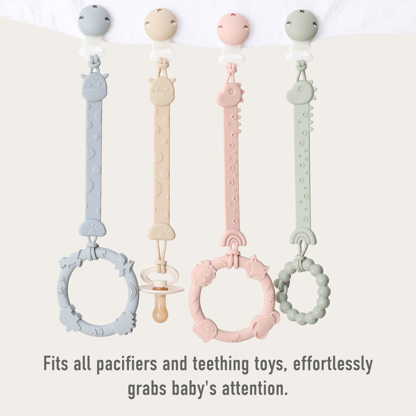 YIVEKO pacifier clip dishwasher-safe view promotes hygienic cleaning without boiling or rust risk.