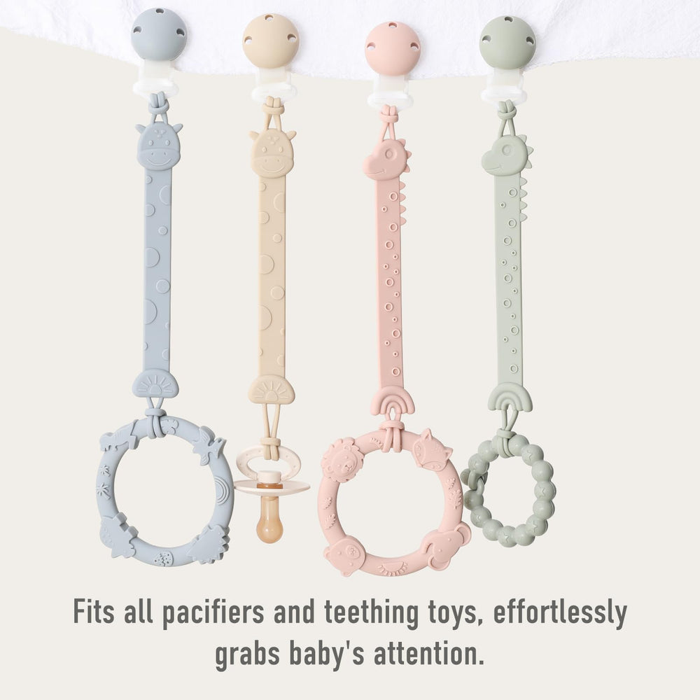 YIVEKO pacifier clip dishwasher-safe view promotes hygienic cleaning without boiling or rust risk.