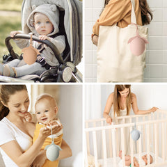 YIVEKO silicone pacifier holder brown, durable daily-use pouch for pacifiers and small essentials