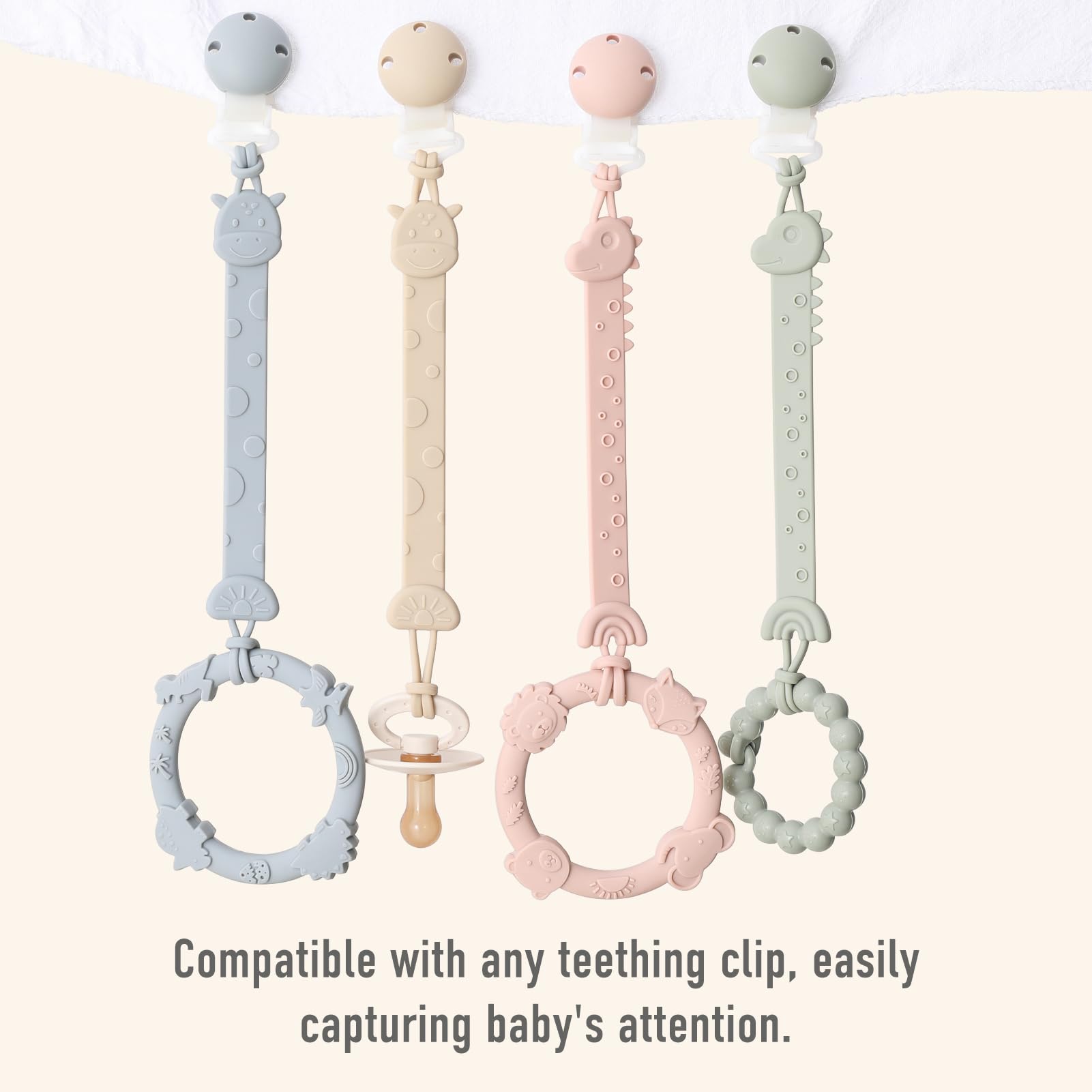 YIVEKO teether blue image highlights BPA-free materials for infants
