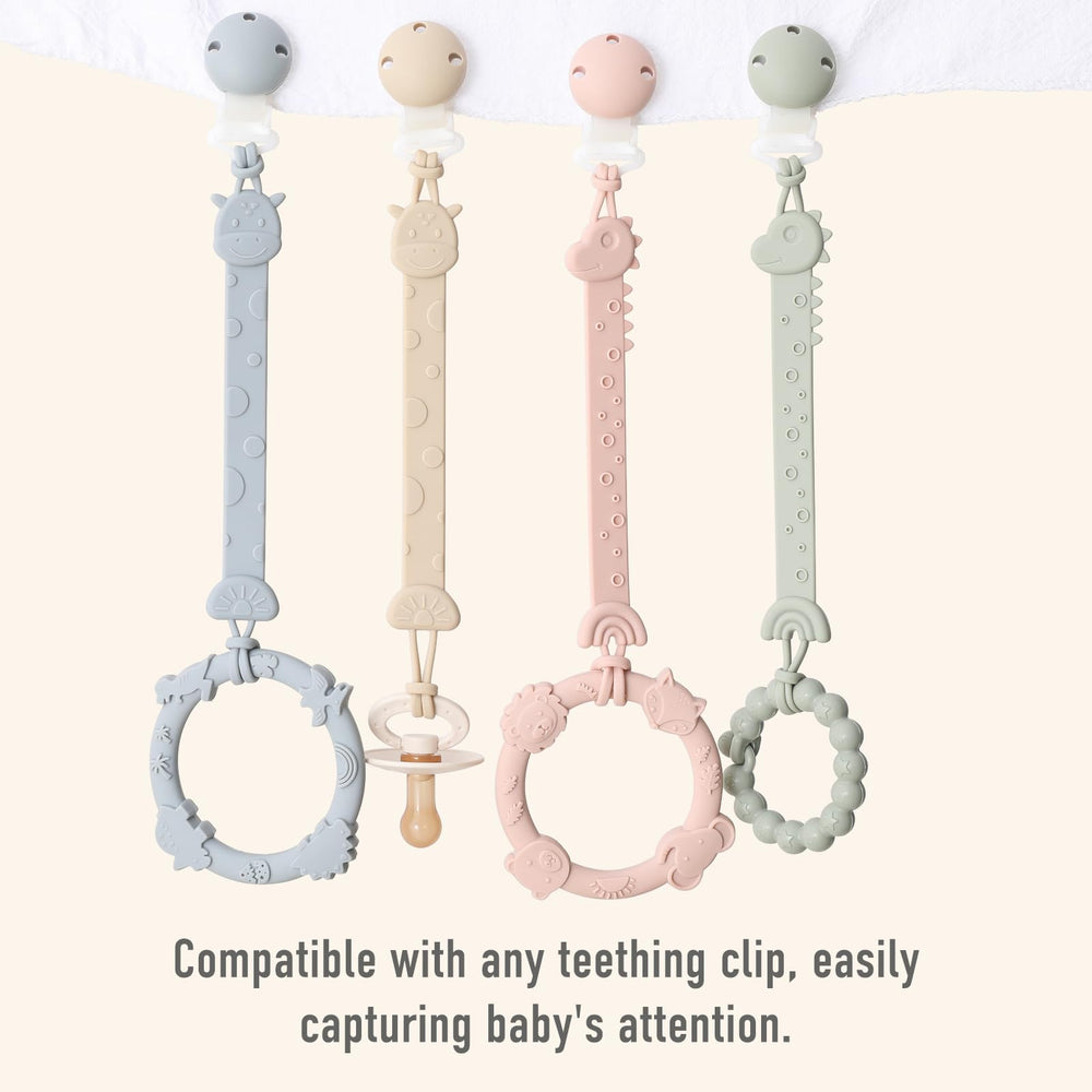 YIVEKO teether blue image highlights BPA-free materials for infants
