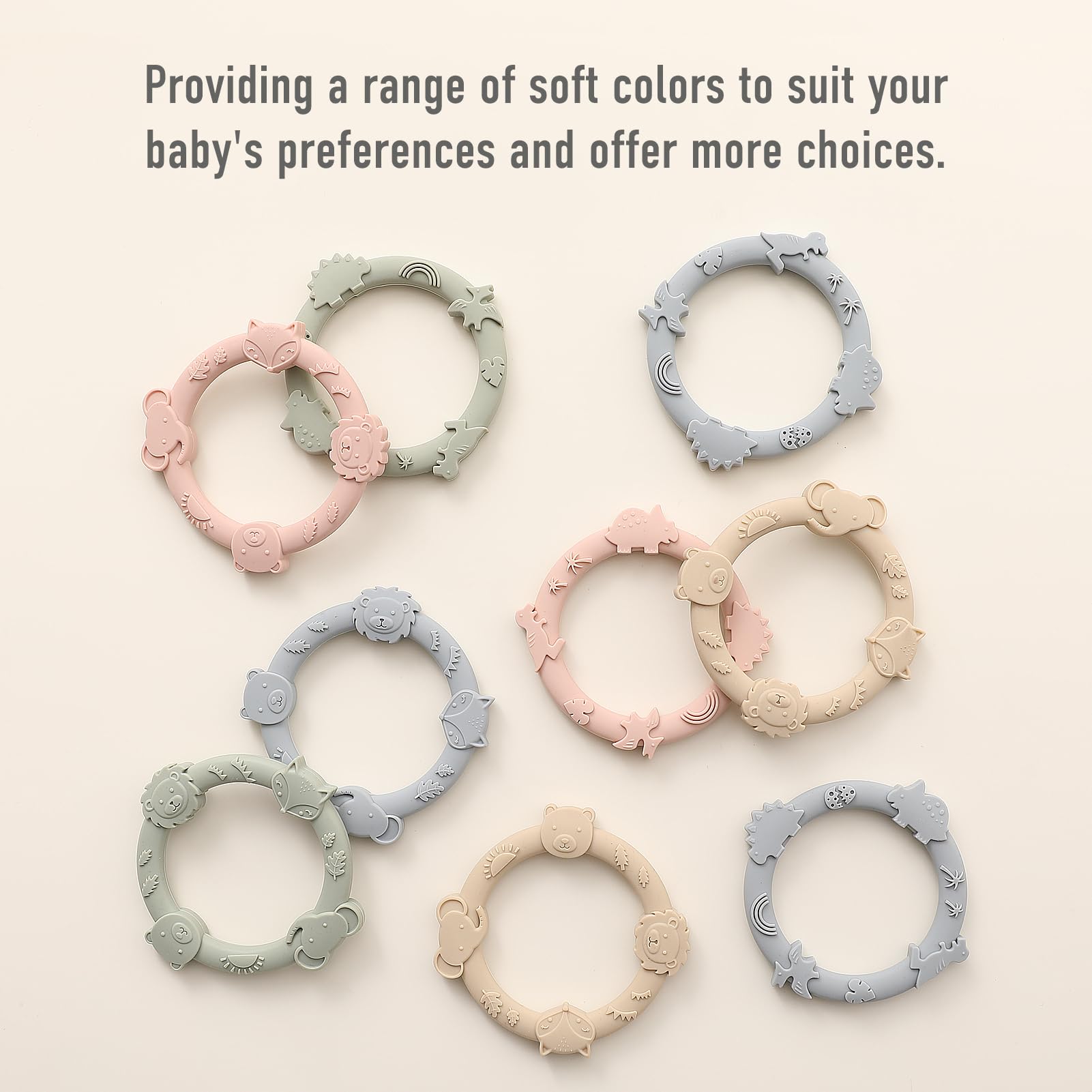 YIVEKO teether blue image demonstrates dishwasher-safe cleaning convenience