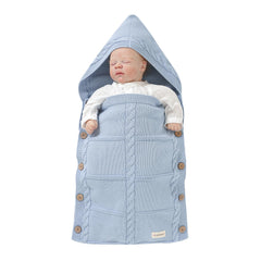 YIXPOH newborn swaddle blue-blanket-texture shows soft cotton-like fabric for cozy nights.