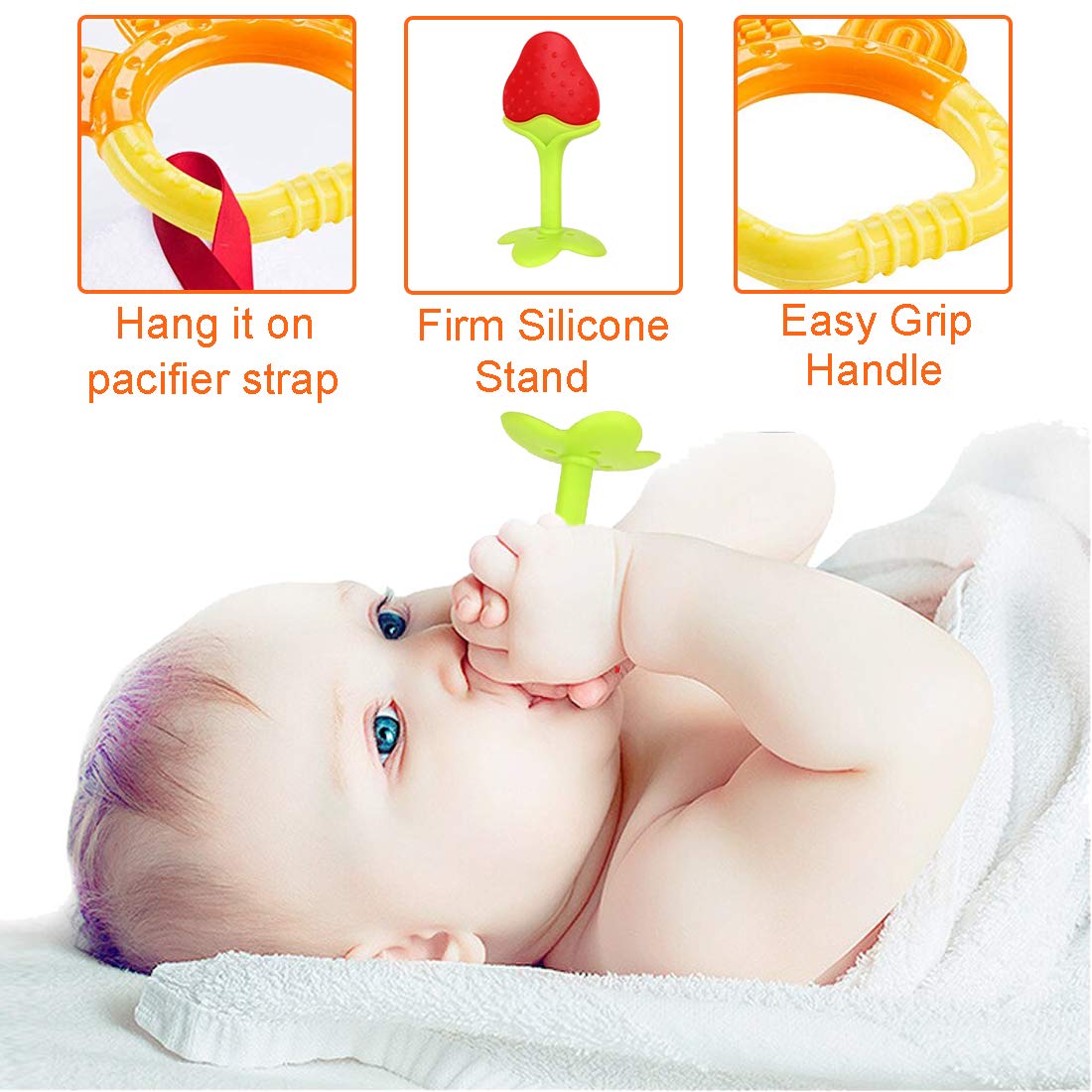 YIYEE teething toy BPA-free label confirms safe, toxin-free materials