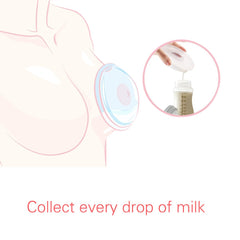 YIYEE Breast Shells milk collection close-up highlighting leak-saving capability.