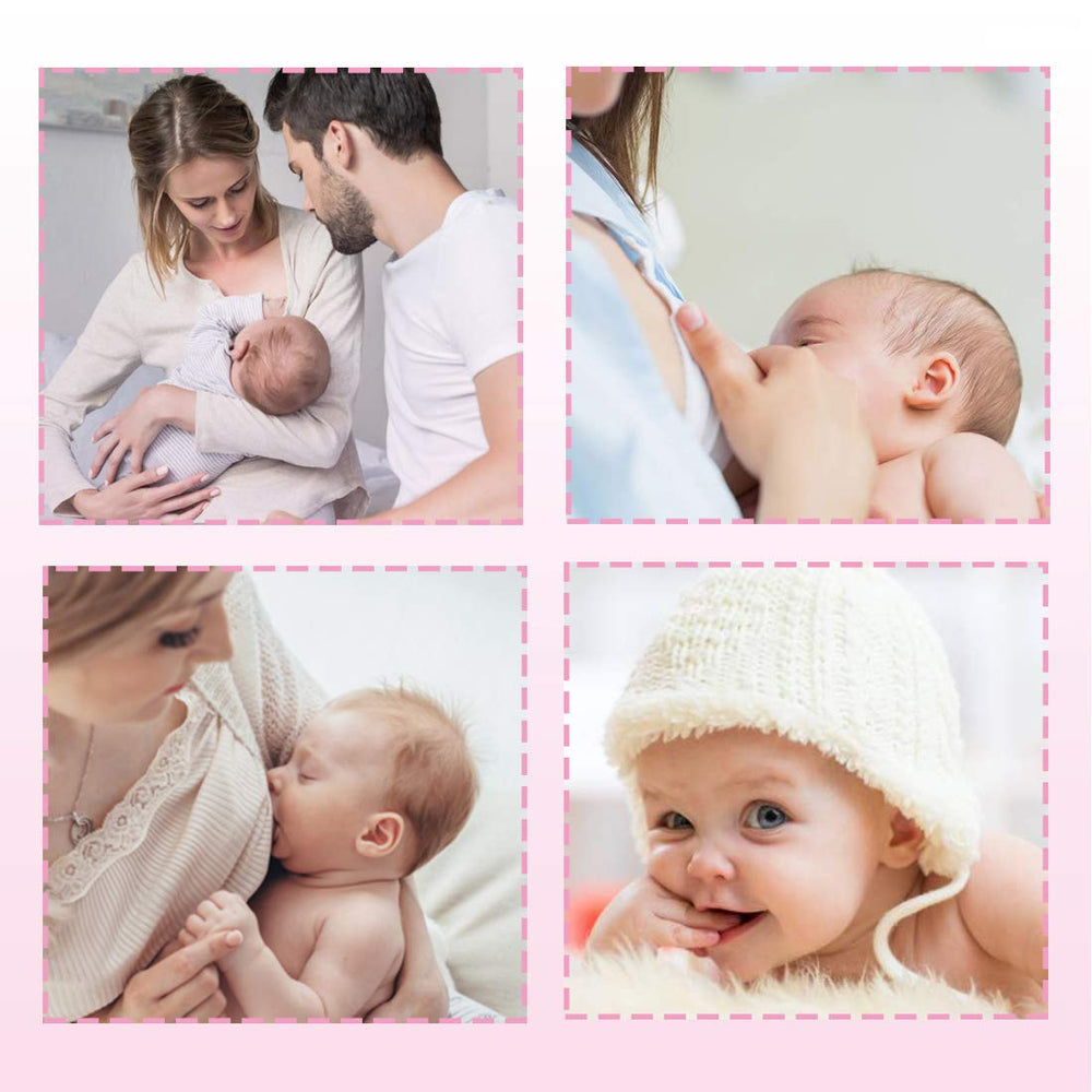 YIYEE nipple shields cleaning instruction visual with safe disinfection practices.