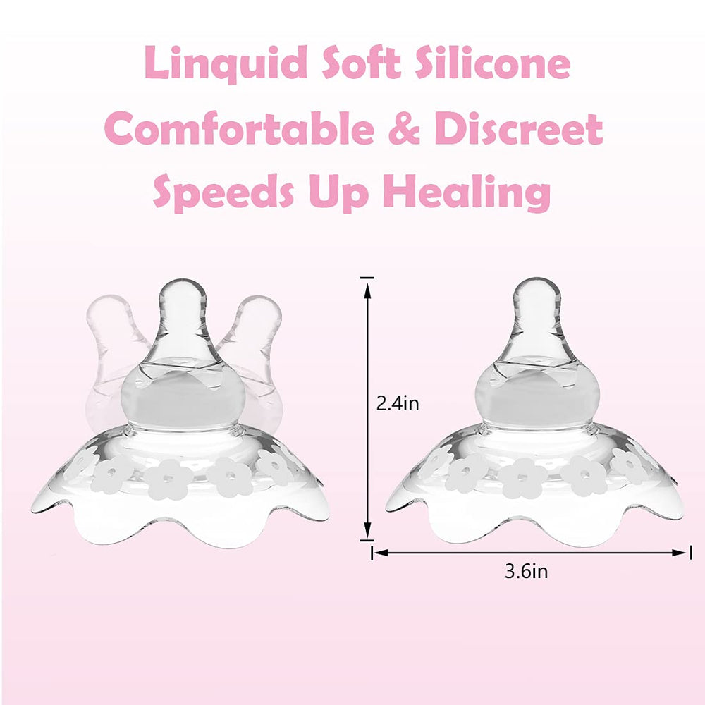 YIYEE nipple shields upgraded petal-base design highlighting natural contact with areola.