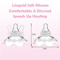 YIYEE nipple shields upgraded petal-base design highlighting natural contact with areola.