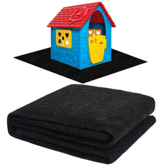 YIYIREA outdoor playhouse mat folded for portable storage.