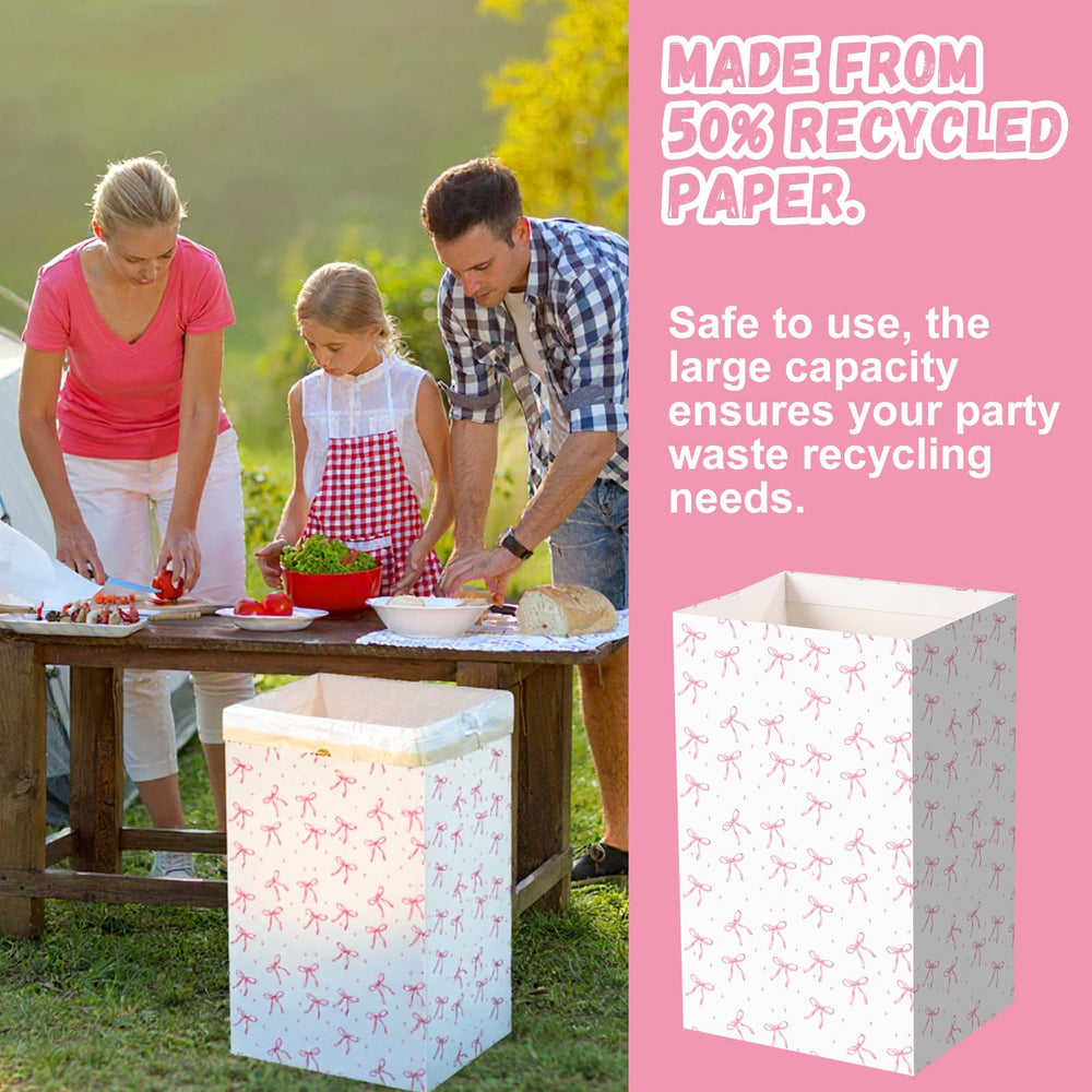 Yiyiring disposable trash cans package saves time at events.