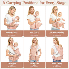 YIYUNBEBE adjustable head support grows with baby for comfort.