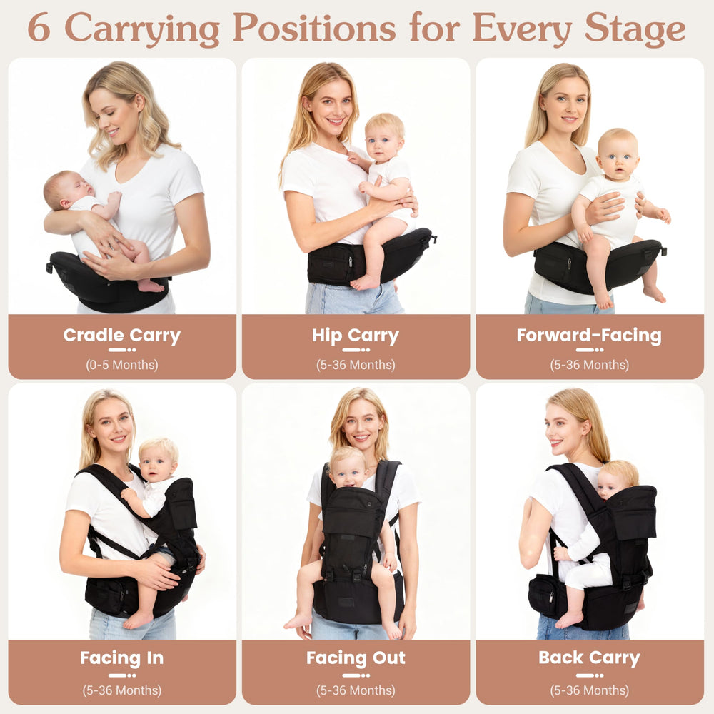 YIYUNBEBE adjustable-straps ensure secure fit for growing caregivers.