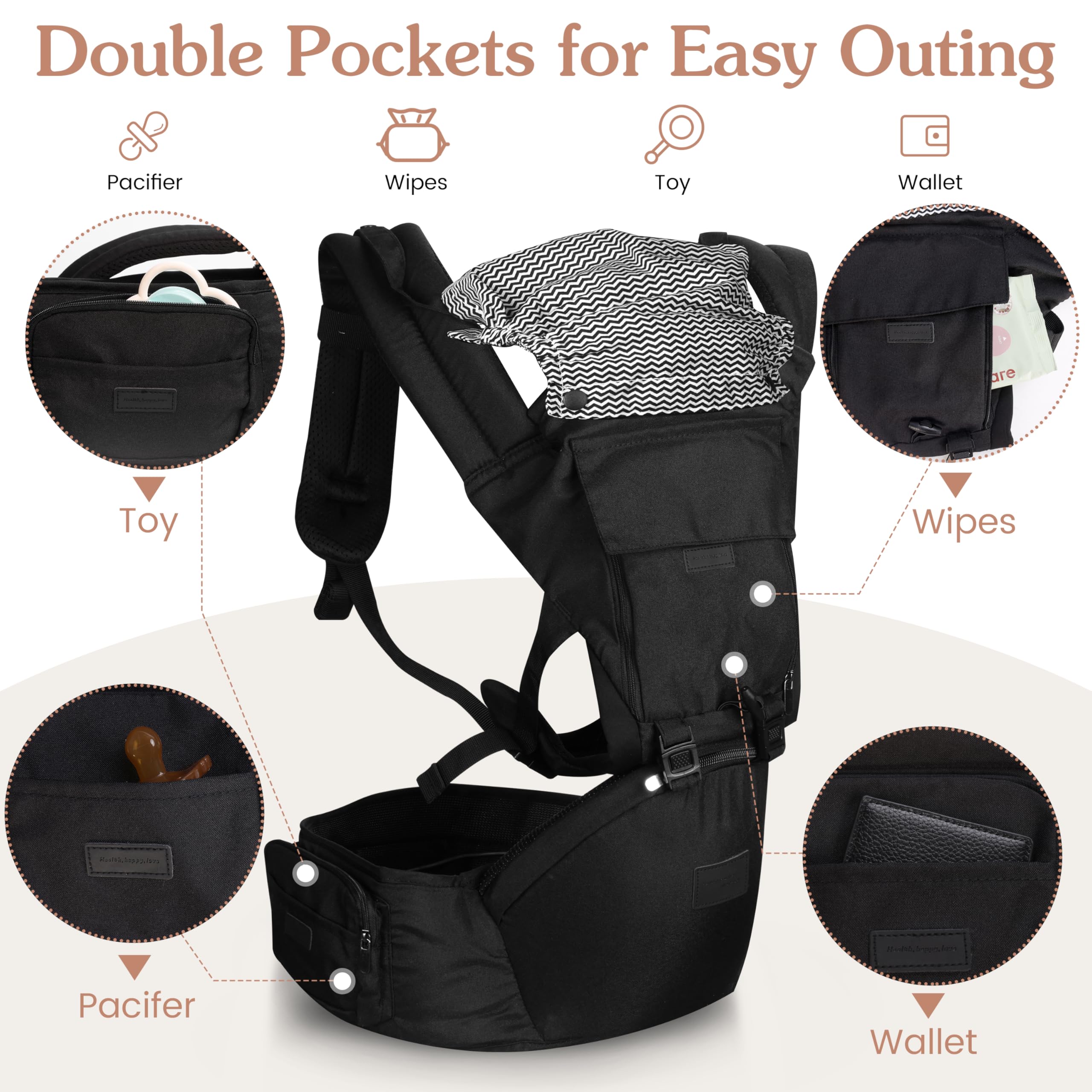 YIYUNBEBE all-season fabric keeps baby comfortable across weather changes.