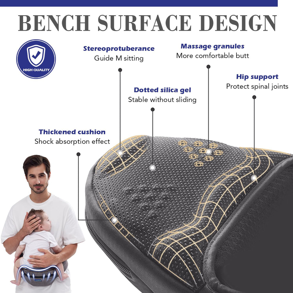 YJOEKAP baby carrier gray lumbar support reduces strain