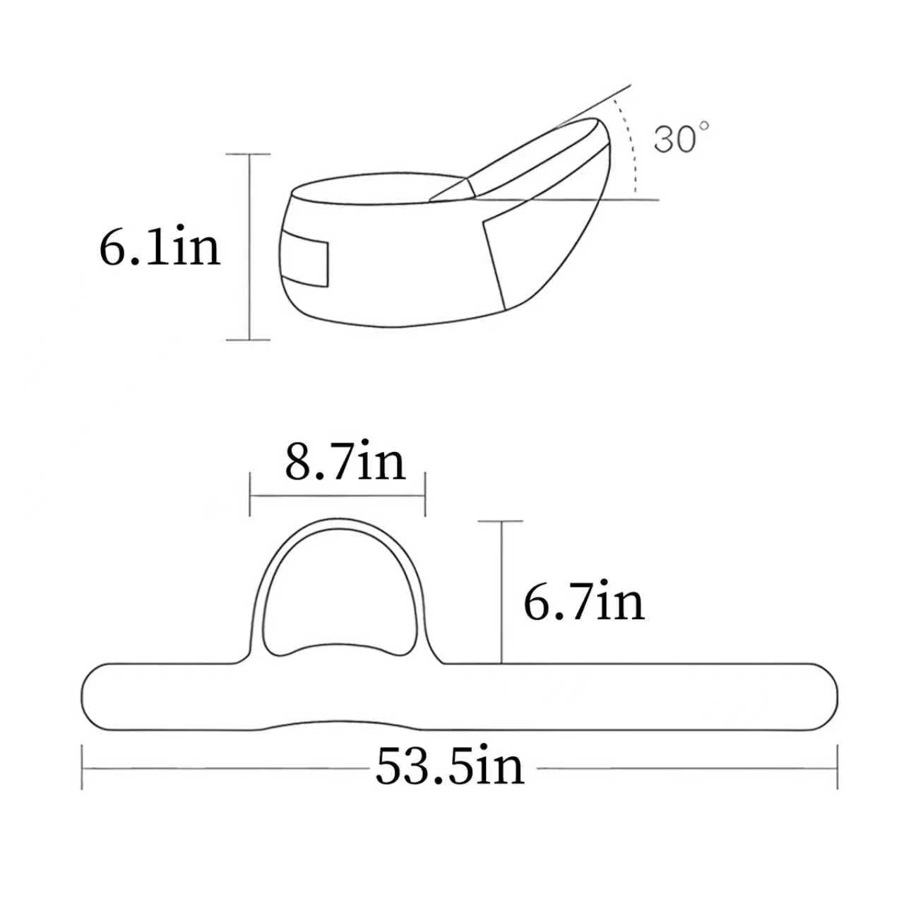 YJOEKAP baby hip seat gray inward-facing shows snug setup for close bonding