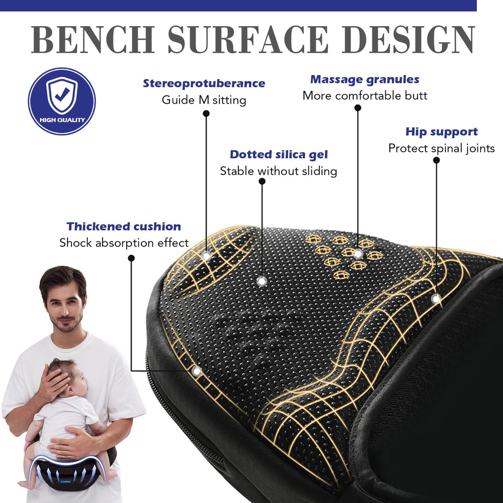 YJOEKAP hip seat offers multiple carrying positions for flexibility.