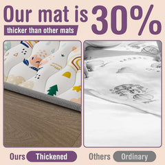 YJORIX baby play mat non-slip base keeps surfaces steady for active babies.