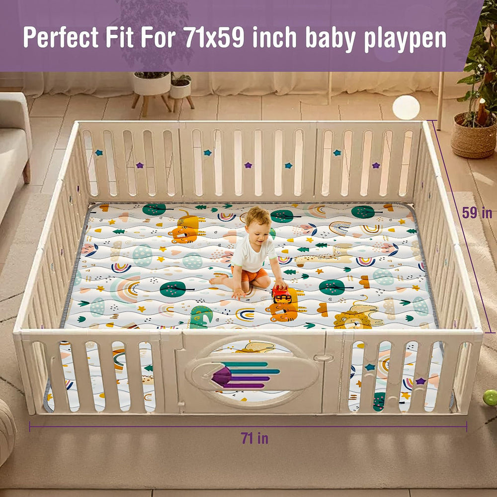 YJORIX 71x59 playmat offers ample space for crawling sessions
