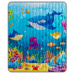 YJORIX Sea World Playmat 71x59 offers roomy floor space for safe crawling and play