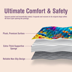 YJORIX Sea World Playmat crawling-friendly surface supports tummy time and early movement