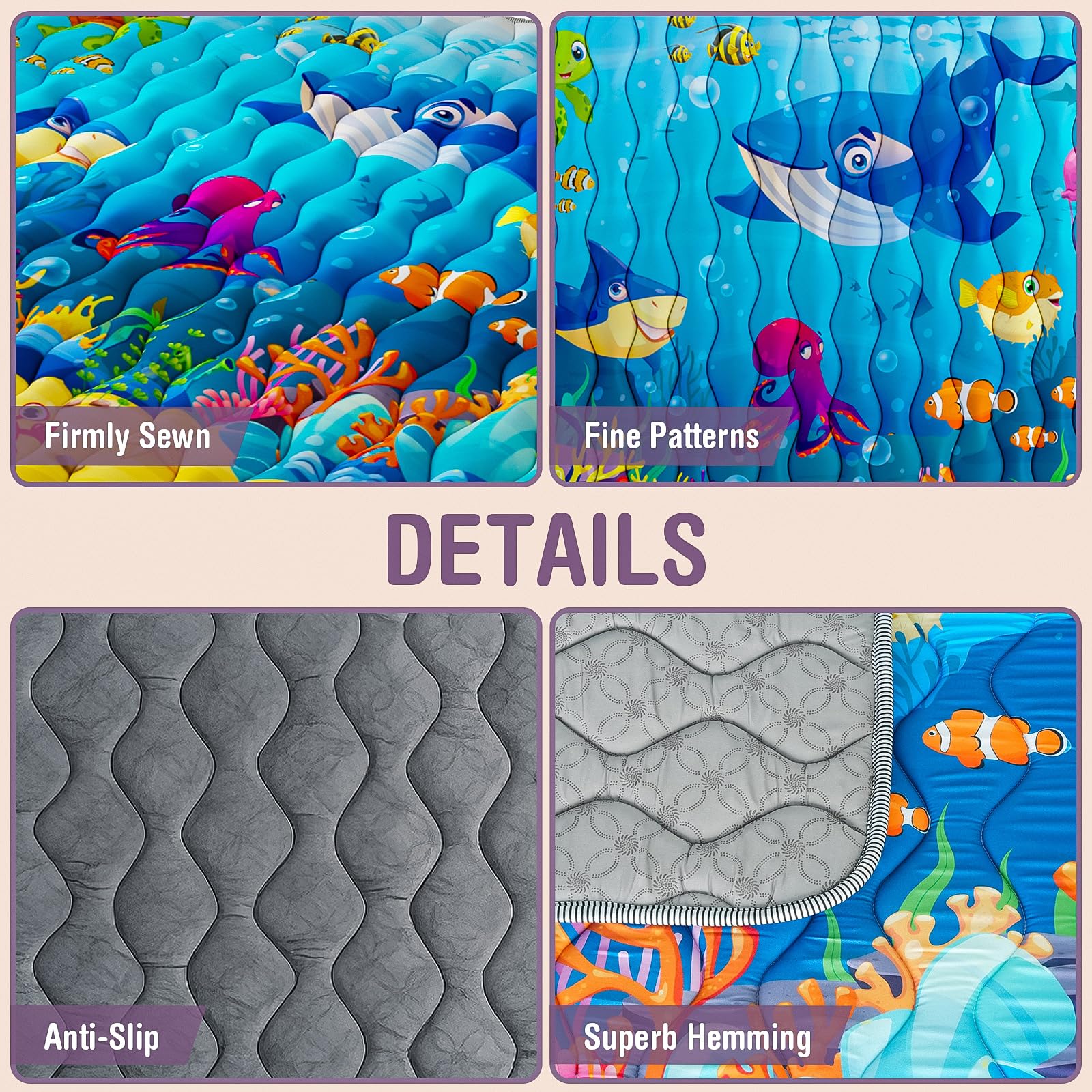 YJORIX Sea World Playmat portable-storage design makes travel setup simple