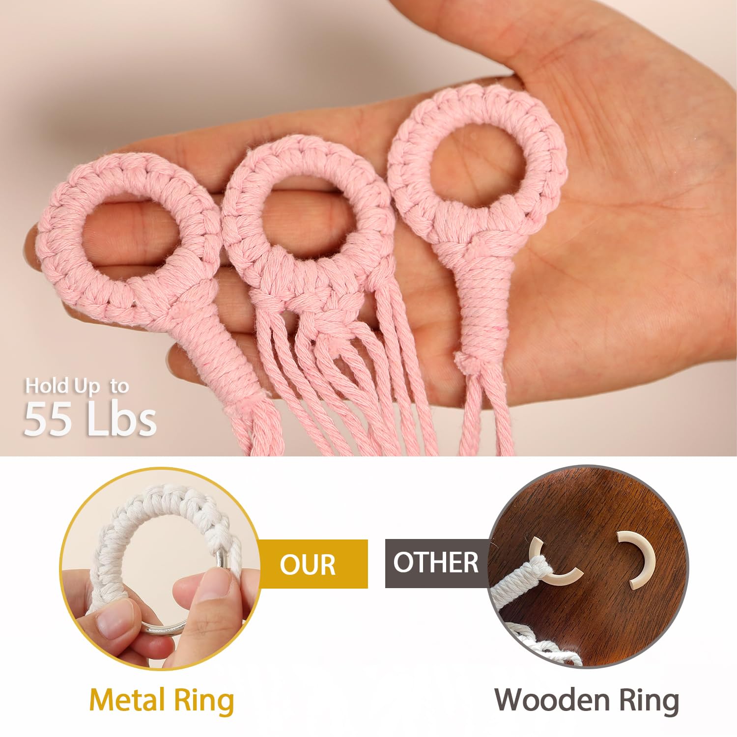 YKBU light pink stuffed hammock keeps plush toys tidy and inviting in rooms