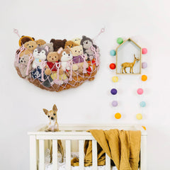 YKBU macrame toy hammock tassels add boho charm for plush display