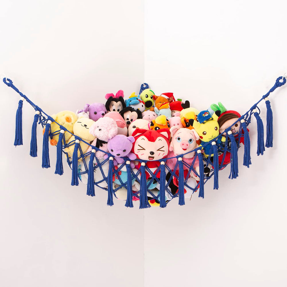 YKBU MAKEONEWO boho tassels hammock adds stylish storage to nurseries.