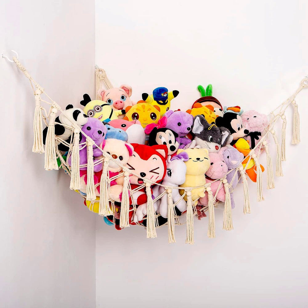 YKBU teddy bear holder net organizes plush toys while improving room flow