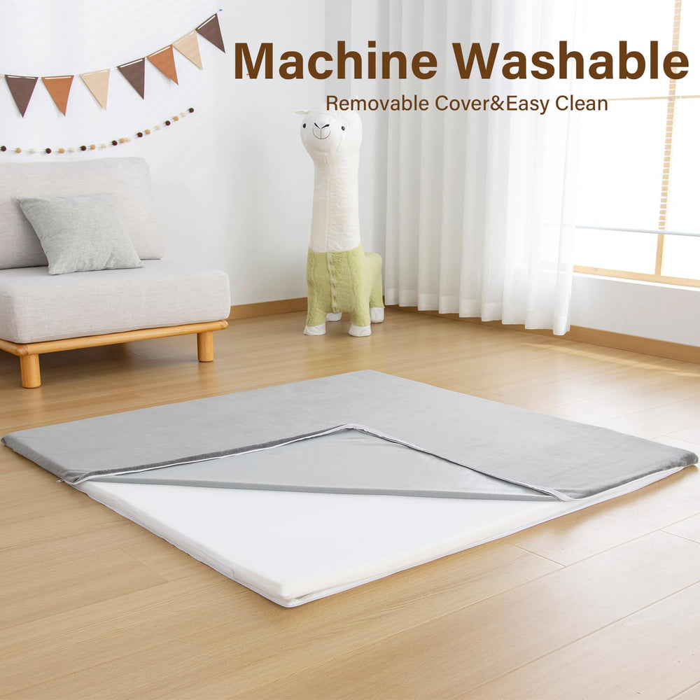 YKimi Baby Play Mat 50x50 inches fits standard playpens for versatile setup.