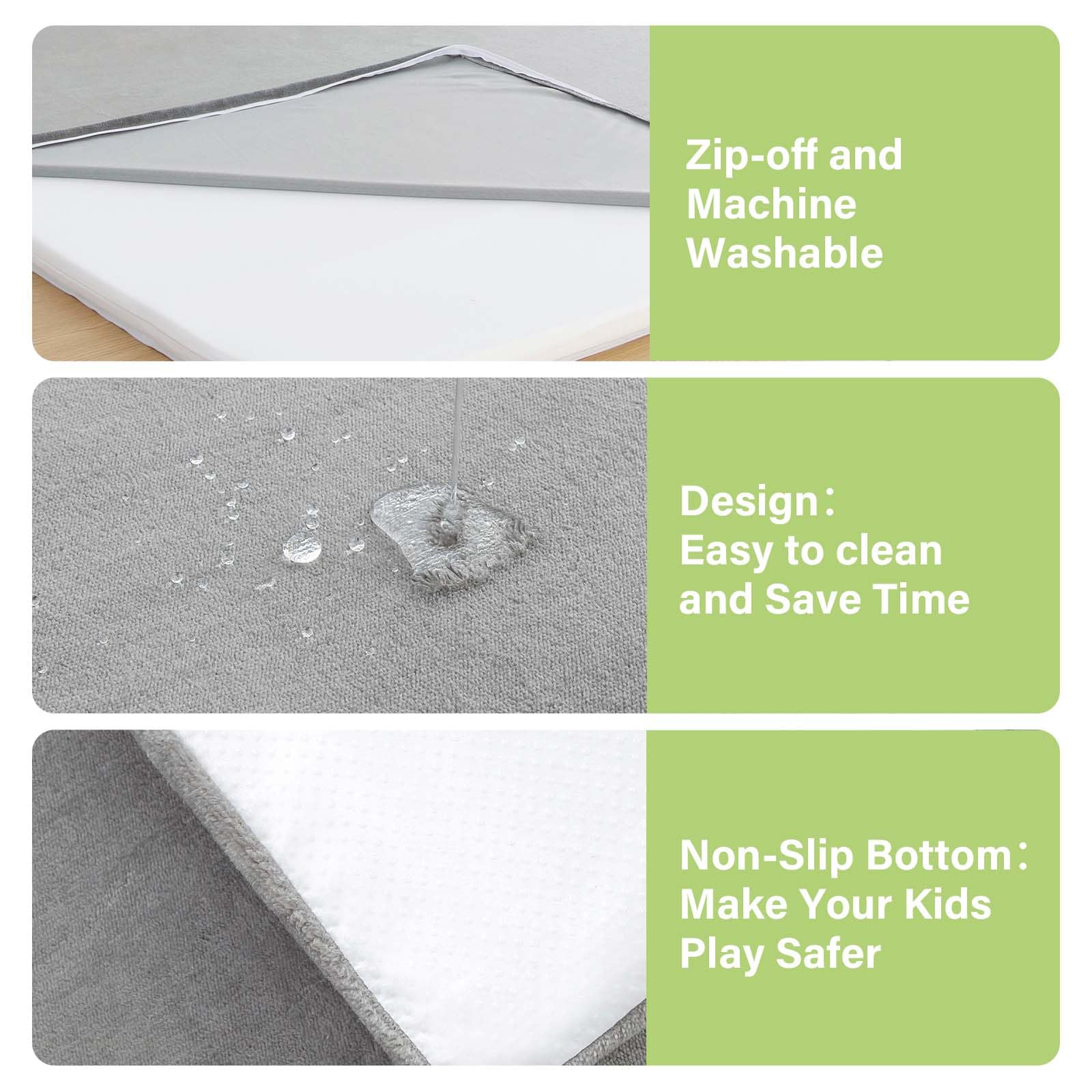 YKimi Baby Play Mat for tummy time and crawling supports safe exploration.