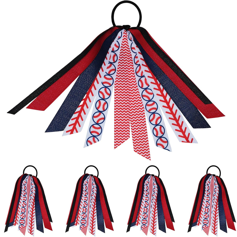 YKW baseball hair ties with diamond pattern for secure game-day styling