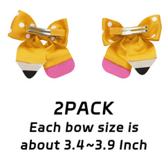 YKW pencil bow clip side view—secure metal fastener prevents slipping during activities.