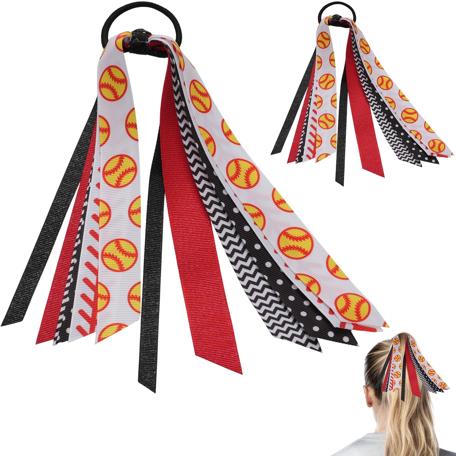 YKW solid black hair ties offer reliable hold for active players