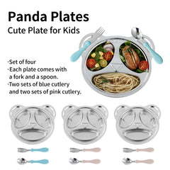 YLARMY stainless-steel-kids-utensils-4set durable flatware for toddler meals