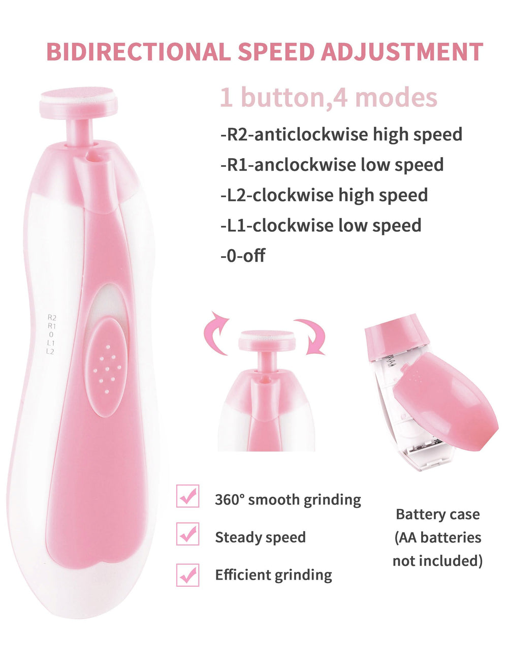 Ylawost baby nail trimmer quiet operation for undisturbed grooming.