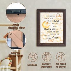 YLOVAN nursery decor frame features woodgrain resin for a warm nursery touch.