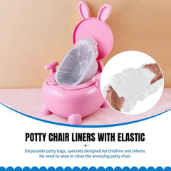 YNSHOUNA clear potty liners 15x8 inch leak-proof protection during travel