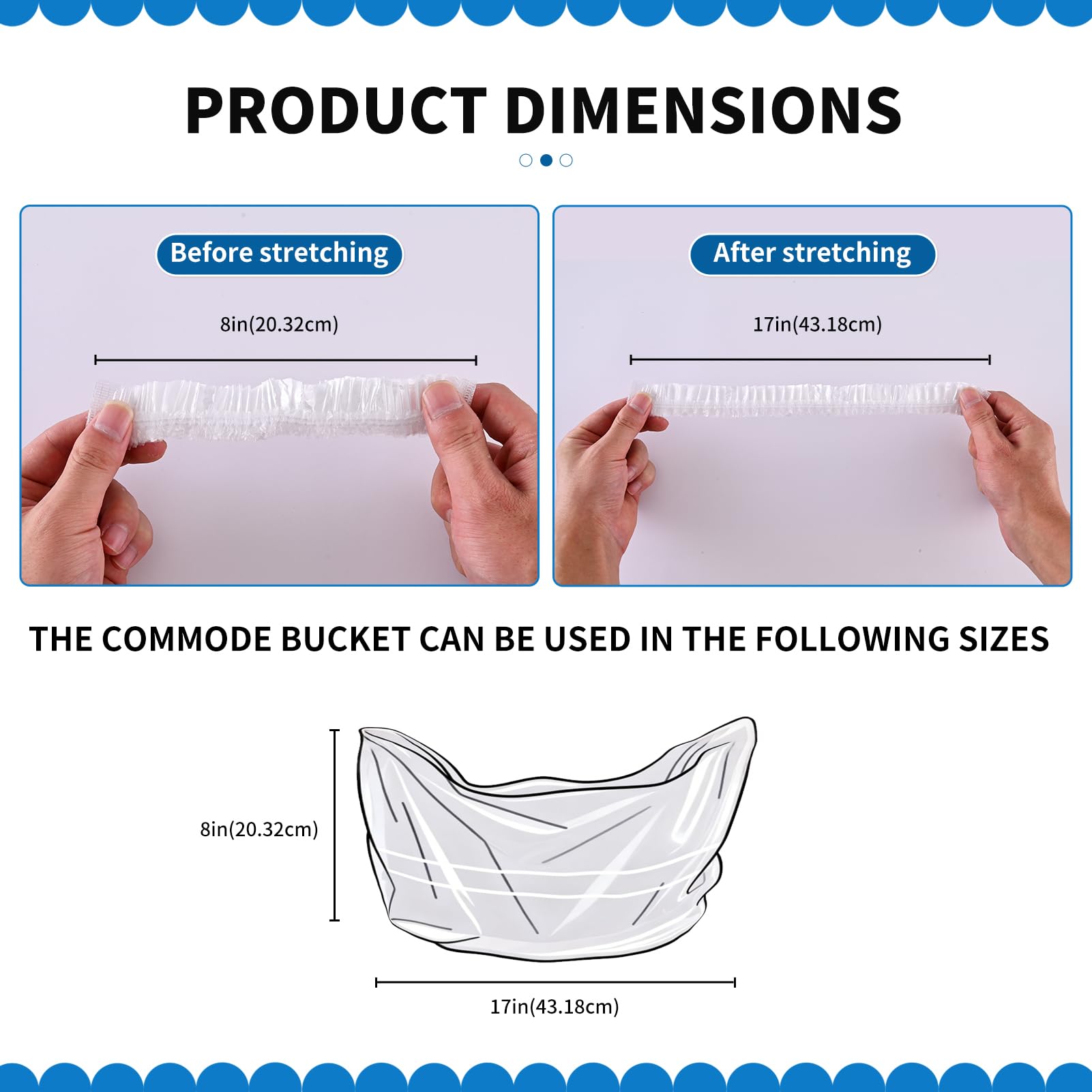 YNSHOUNA potty liners with elastic band fit O, U, and square shapes.