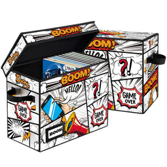 YNSZAS comic box front view shows sturdy construction and spacious interior for organized collection and easy access