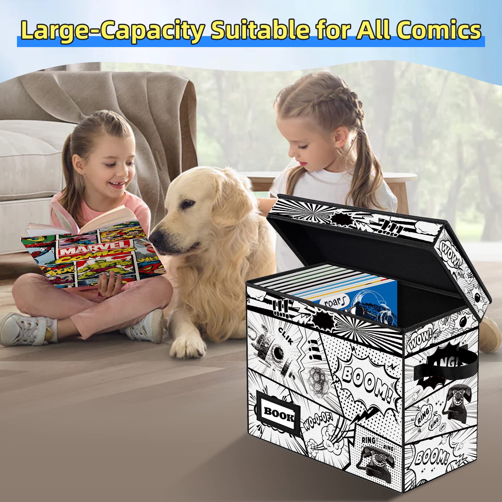 YNSZAS comic box open top provides easy access for sorting