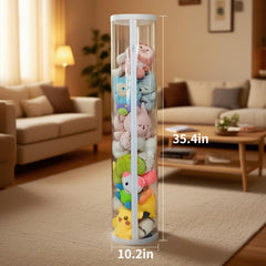 YOAIQIV transparent tube with zipper lid offers quick view and dust protection.