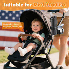 Yoamez dual cup holder shows 360-degree rotation for easy, adjustable sipping.